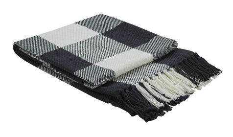 Wicklow Check Throw (Color2: Black & Cream)