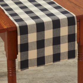 Wicklow Check Backed Table Runner 13" X 36" (Color2: black)