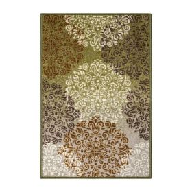 Hedena Traditional Non-Slip Geometric Floral  Indoor Washable Area Rug (Color: Brown, size: 8'x10')