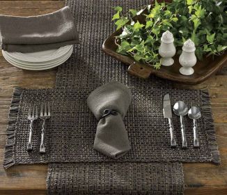 Tweed Table Runner (Color2: charcoal, size: 13 X 36)