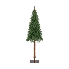 Indoor Artificial 6 Feet Pre-Lit Slim Pencil Christmas Tree (Color: Green)