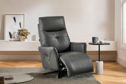 Recliner Chair With Dual Motor , Euro contemporary design , Adjustable Headrest, 360Â° Swivel USB Charge Port, New Living Style (Color: as Pic)