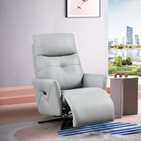 Recliner Chair With Dual Motor , Euro contemporary design , Adjustable Headrest, 360° Swivel USB Charge Port, New Living Style (Color: as Pic)