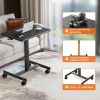 Sweetcrispy Small Mobile Rolling Standing Desk Rolling Desk Laptop Computer Cart for Home