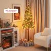 Indoor Artificial 6 Feet Pre-Lit Slim Pencil Christmas Tree