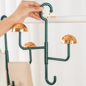 Mushroom Rotating Coat Rack Scarf Bag Storage Seamless Hook (Option: Dark Green)