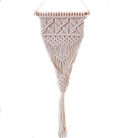 Nordic Style Woven Cotton Hanging Basket Gardening Hanging Net Pocket Flower Basket (Option: Flower Basket)