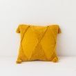 Mediterranean Style Tassel Pillow (Color: Gold)