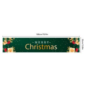 Christmas Tablecloth Polyester Fiber Oxford Cloth Table Runner (Option: SDZB023183501-Polyester Fabrics 180 X35cm)