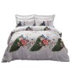 Duvet Cover Set, King Size Pictorial Bedding, Dolce Mela - Peacock DM706K