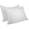 Striped Microfiber and Down Alternative Pillow Set of 2