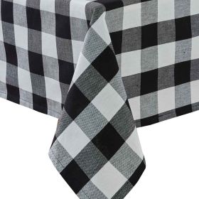 Wicklow Check Tablecloth (Color2: Black & Cream)